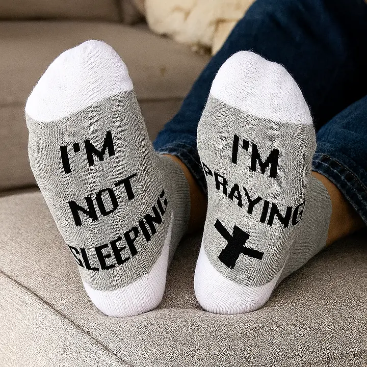 "I'm Not Sleeping, I'm Praying" Prayer Socks - Pediatric Fundraiser - Master