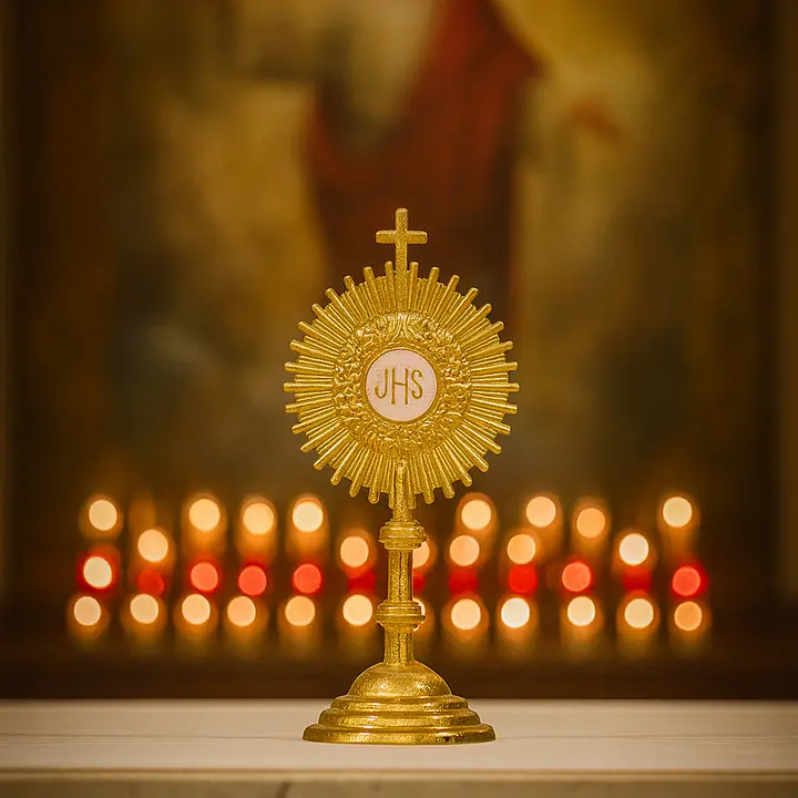 Miniature Monstrance touched to 1st class Relic of True Cross- Pediatric Fundraiser - Master
