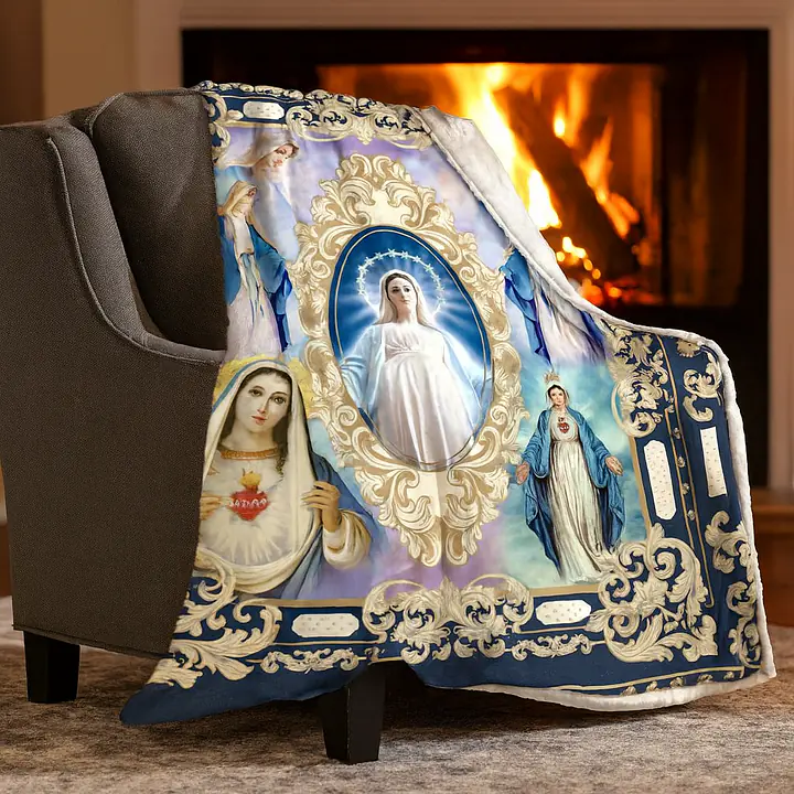 Images of The Blessed Mother plush blanket- Pediatric Fundraiser - Master
